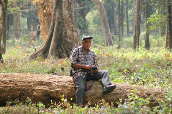 Late Mr Ashok Kumar in the forest
